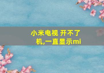 小米电视 开不了机,一直显示mi